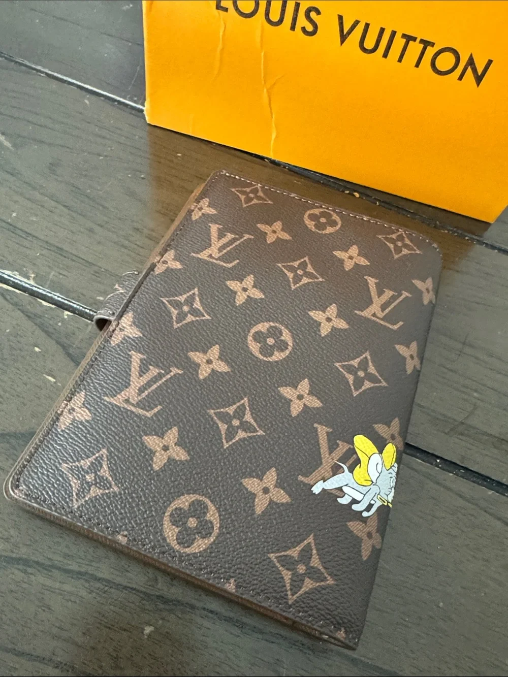 Brown Monogram Tom & Jerry Passport/ organizer Agenda wirb card holder and Passp